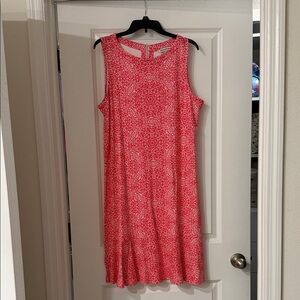 Tommy Bahama Coral Pink Printed Sleeveless Dress size XL